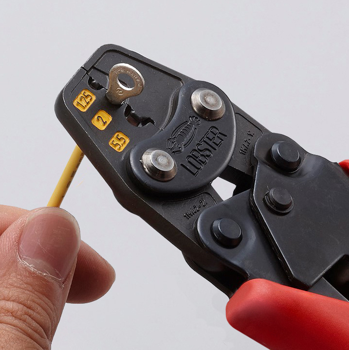 Mini crimping tool for non-insulated crimp terminals and sleeves